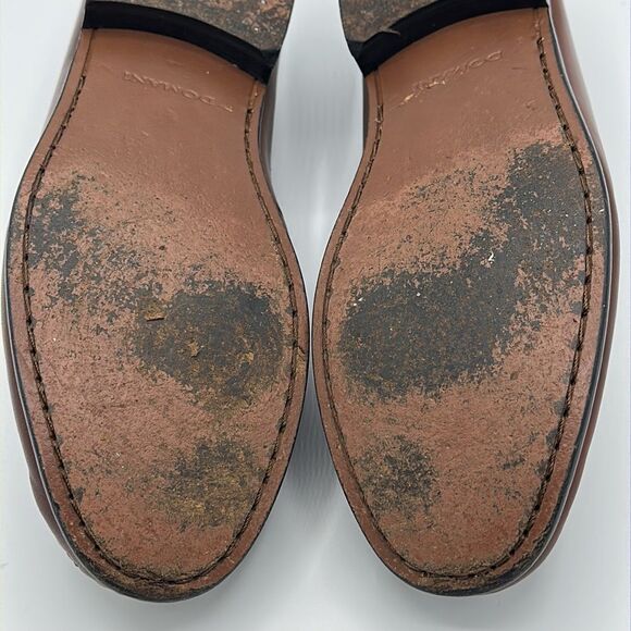 Domani Men’s Loafer Size 9 9M Leather Slip On Brown 18-1001 - Picture 10 of 14